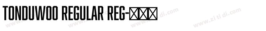 TonduW00 Regular Reg字体转换